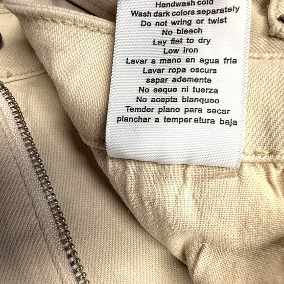 Judy Blue High Waist Cream Jeans Size 5/27 Garment Dyed Raw Hem NWT - Picture 10 of 14